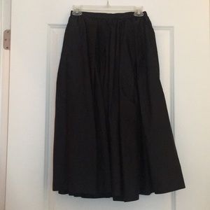 Tibi pleated cotton poplin skirt